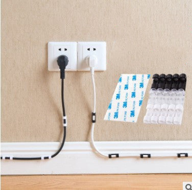 Data Cable Storage Buckle Cable Organizer Wall Sticker