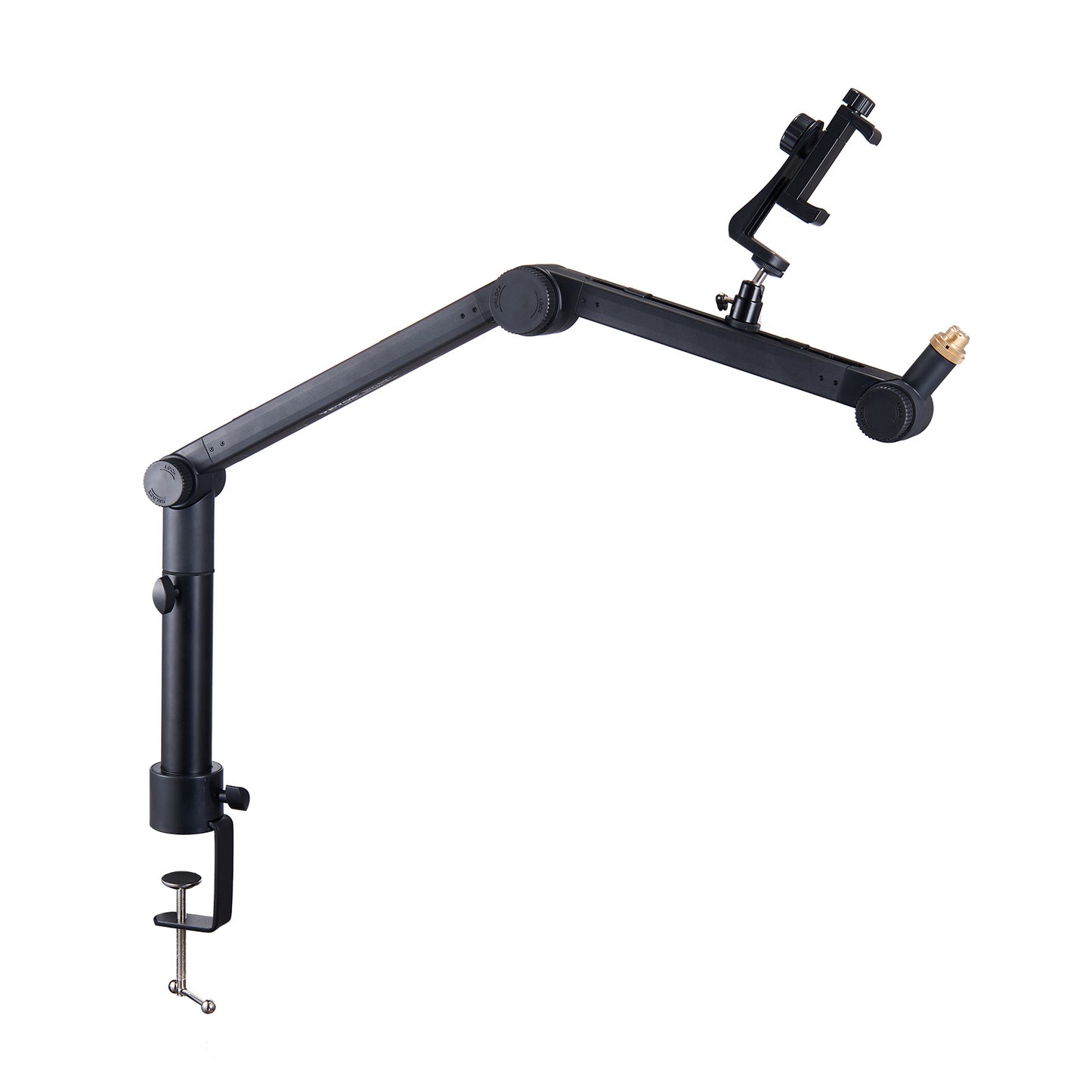 VEVOR Microphone Boom Arm With Desk Mount, Rotatable, Adjustable Mic Stand With Adapter Port Headset Hook, For Blue Hyperx Quadcast Blue Snowball Shure SM7B Audio Technica
