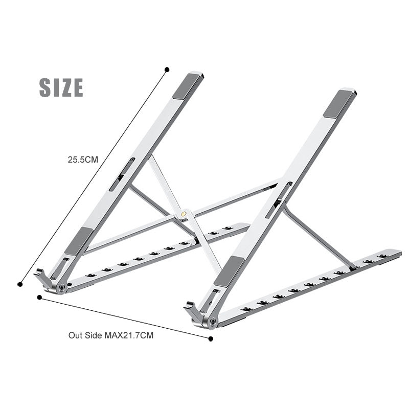 Adjustable Aluminum Laptop Stand – Foldable, Ergonomic & Travel-Friendly