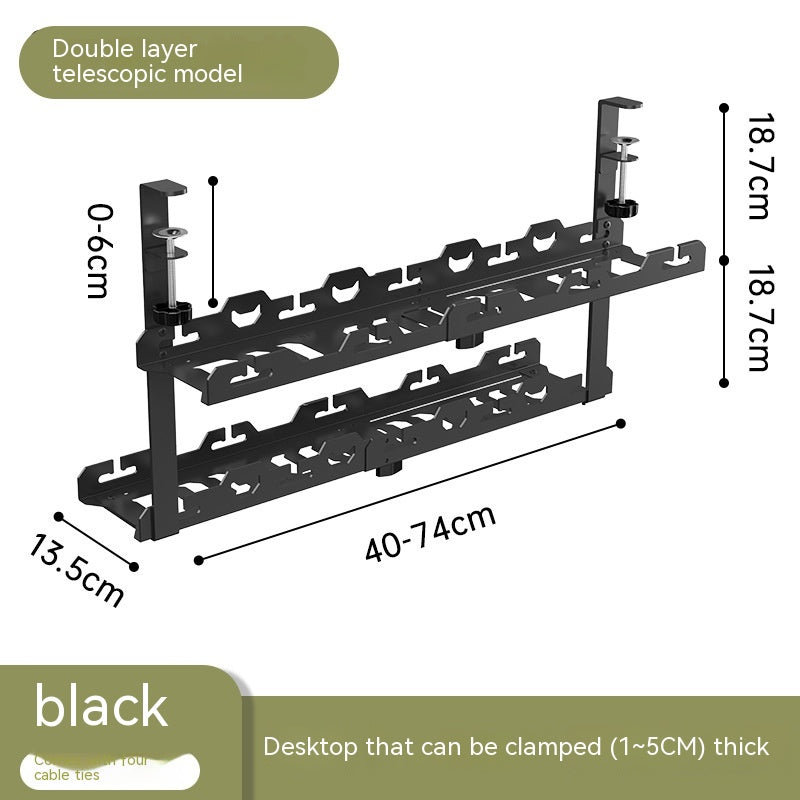 Under-Desk Cable Management Rack