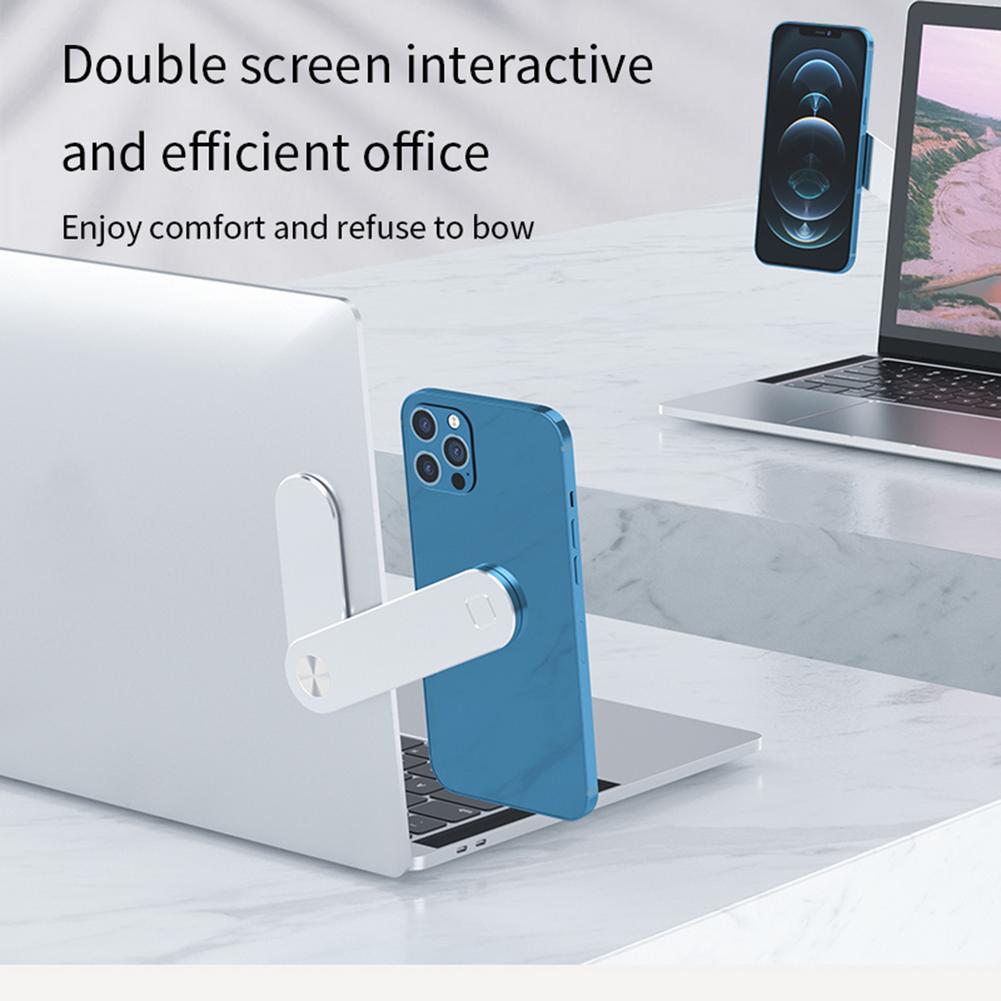 Magnetic Laptop Phone Holder – Dual Screen Companion