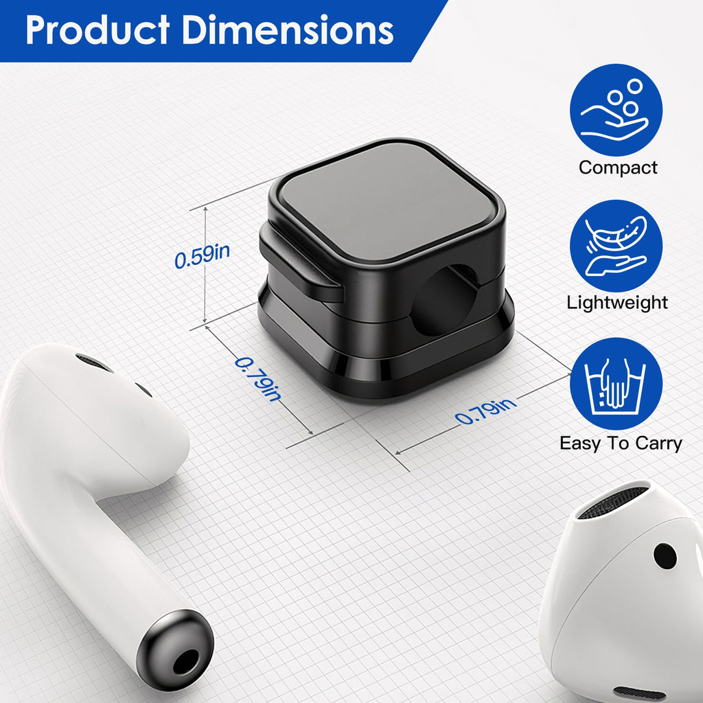 6-Pack Magnetic Cable Clips – Cord Organizer