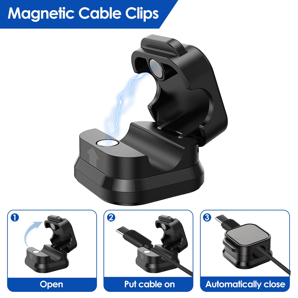 6-Pack Magnetic Cable Clips – Cord Organizer