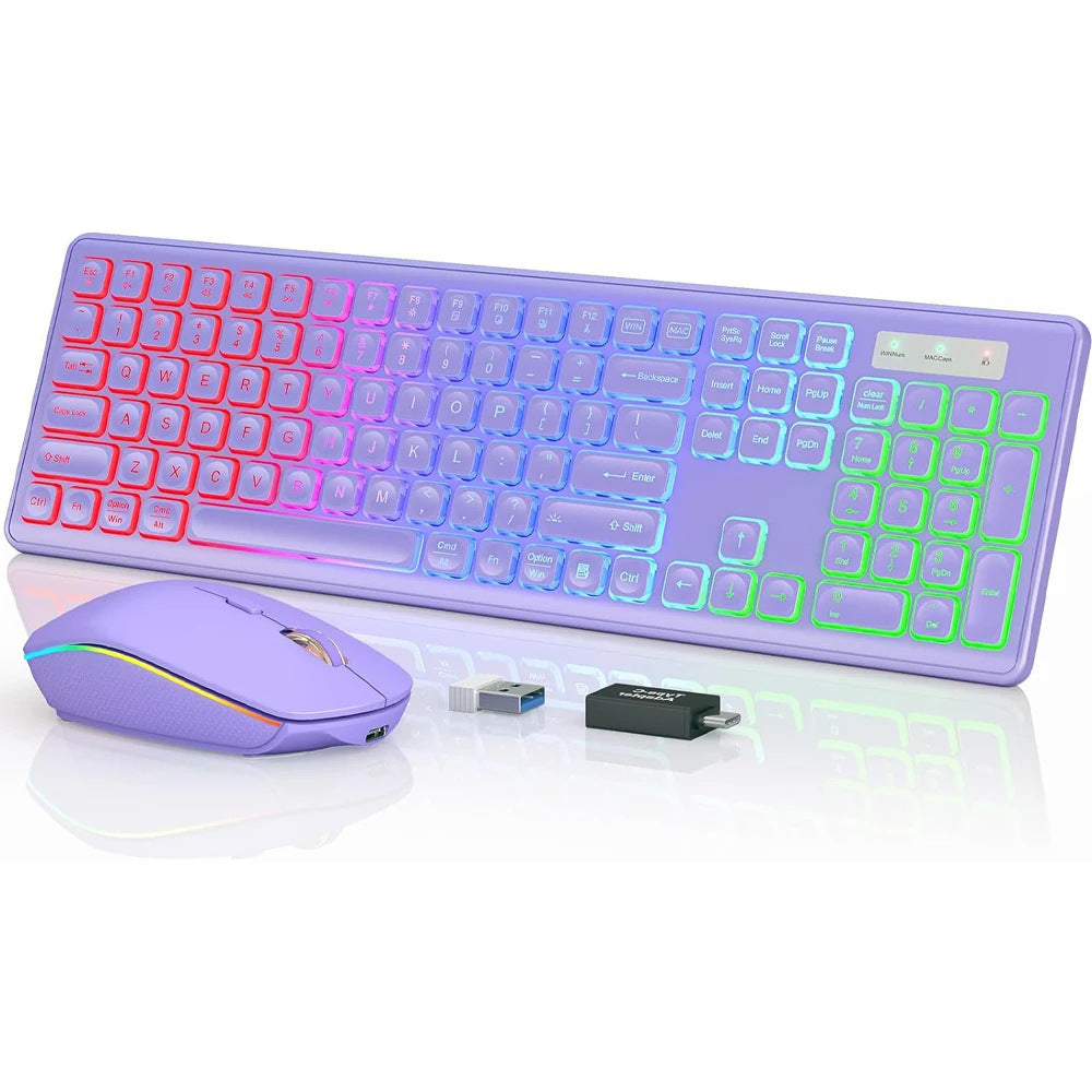 Wireless Backlit Keyboard & Mouse Combo